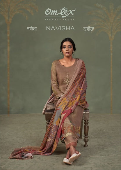 Navisha Omtex Kanjivaram Pant Style Suits Wholesaler