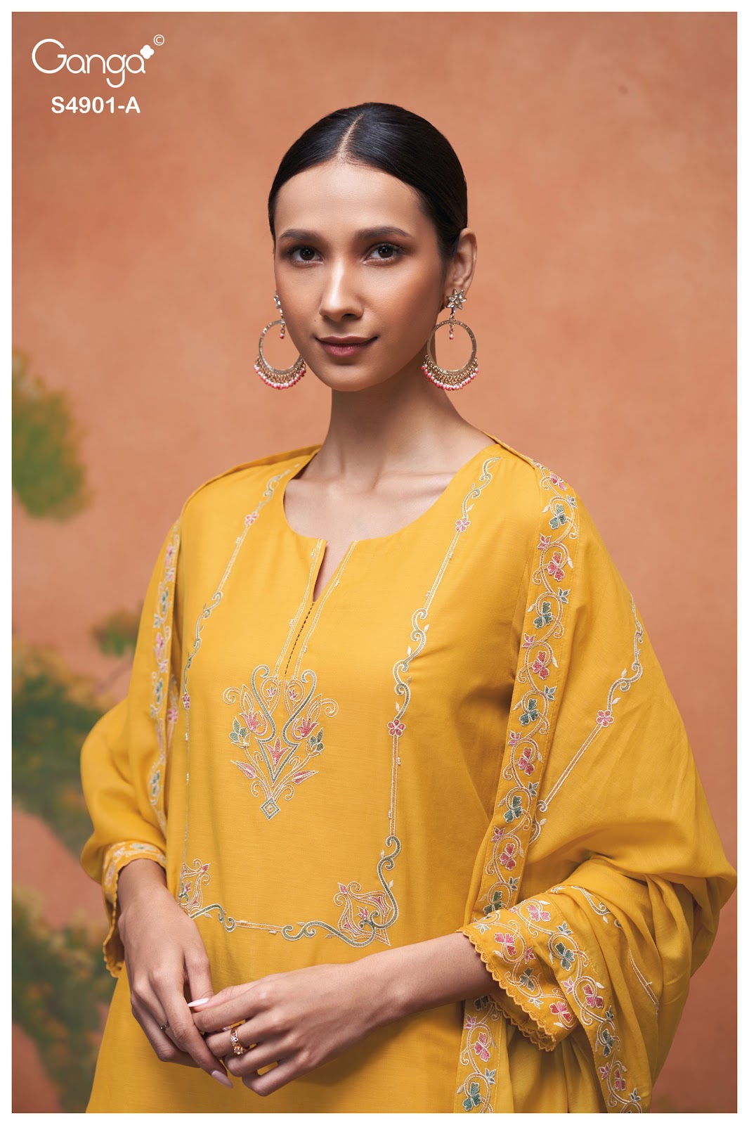 Navisha S4901 Ganga Bemberg Pant Style Suits Wholesale Rate