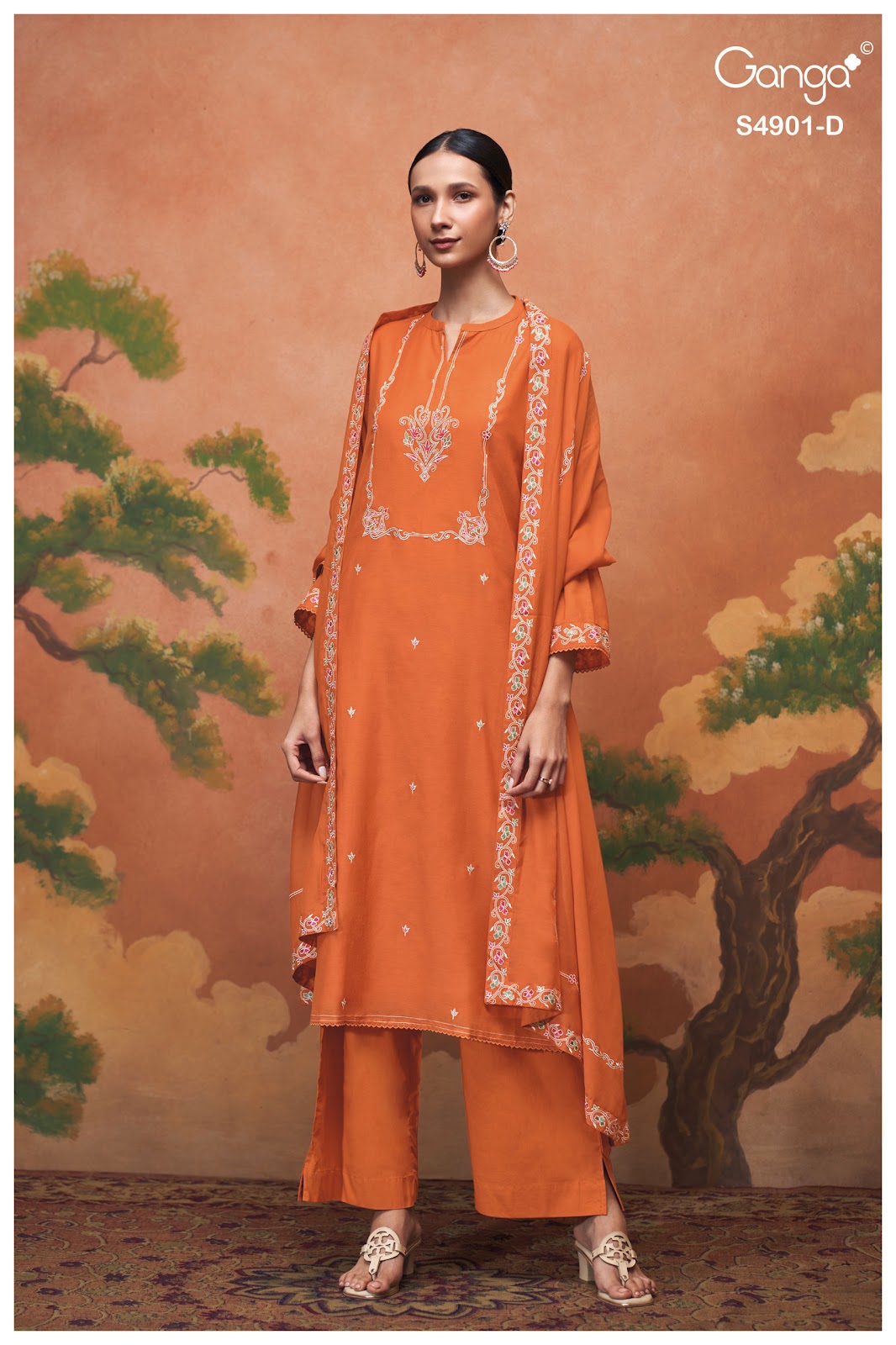 Navisha S4901 Ganga Bemberg Pant Style Suits Wholesale Rate