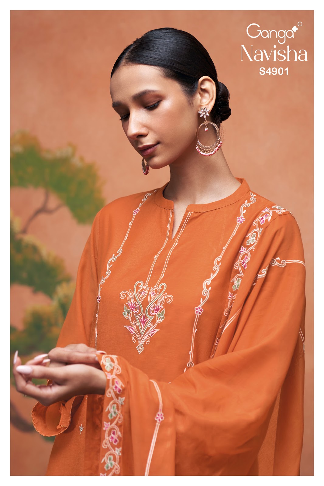 Navisha S4901 Ganga Bemberg Pant Style Suits Wholesale Rate