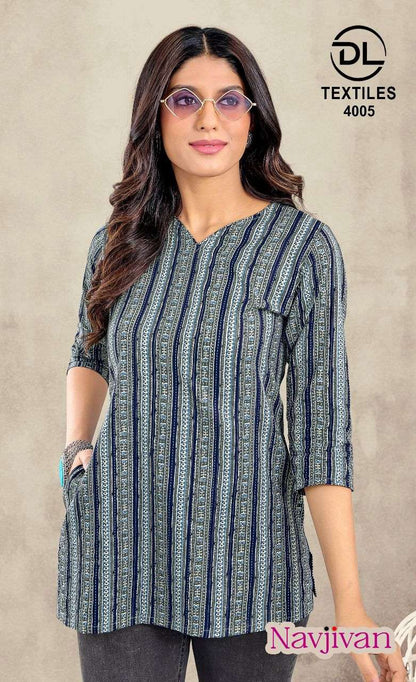 Navjivan Vol 4 Dl Cotton Short Kurtis Supplier Ahmedabad
