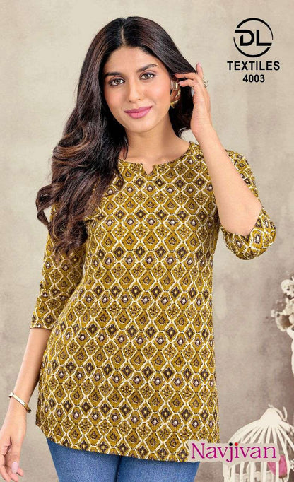 Navjivan Vol 4 Dl Cotton Short Kurtis Supplier Ahmedabad