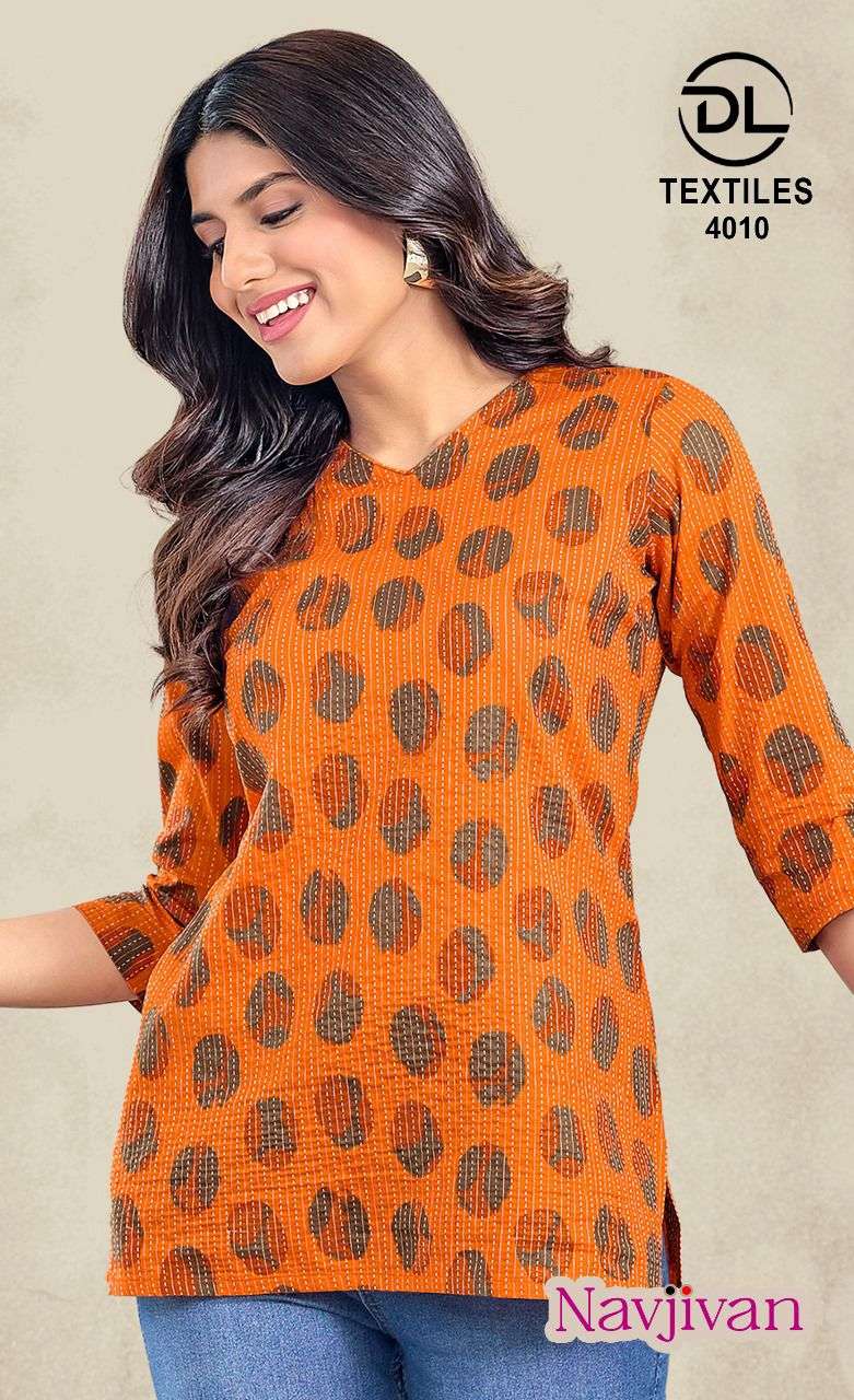 Navjivan Vol 4 Dl Cotton Short Kurtis Supplier Ahmedabad