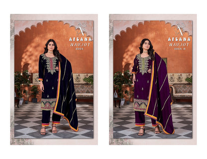 Navjot 2264 Afsana Readymade Velvet Suits Wholesale Price