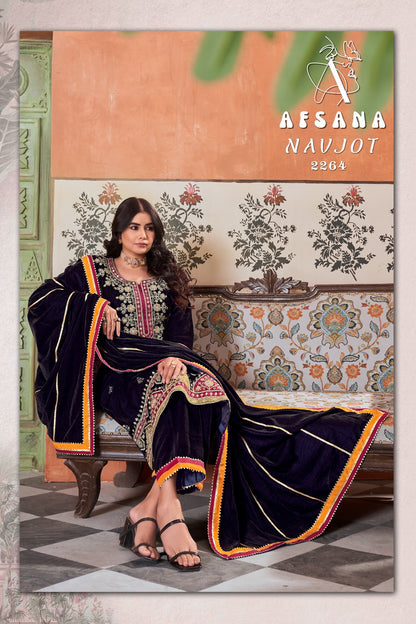 Navjot 2264 Afsana Readymade Velvet Suits Wholesale Price
