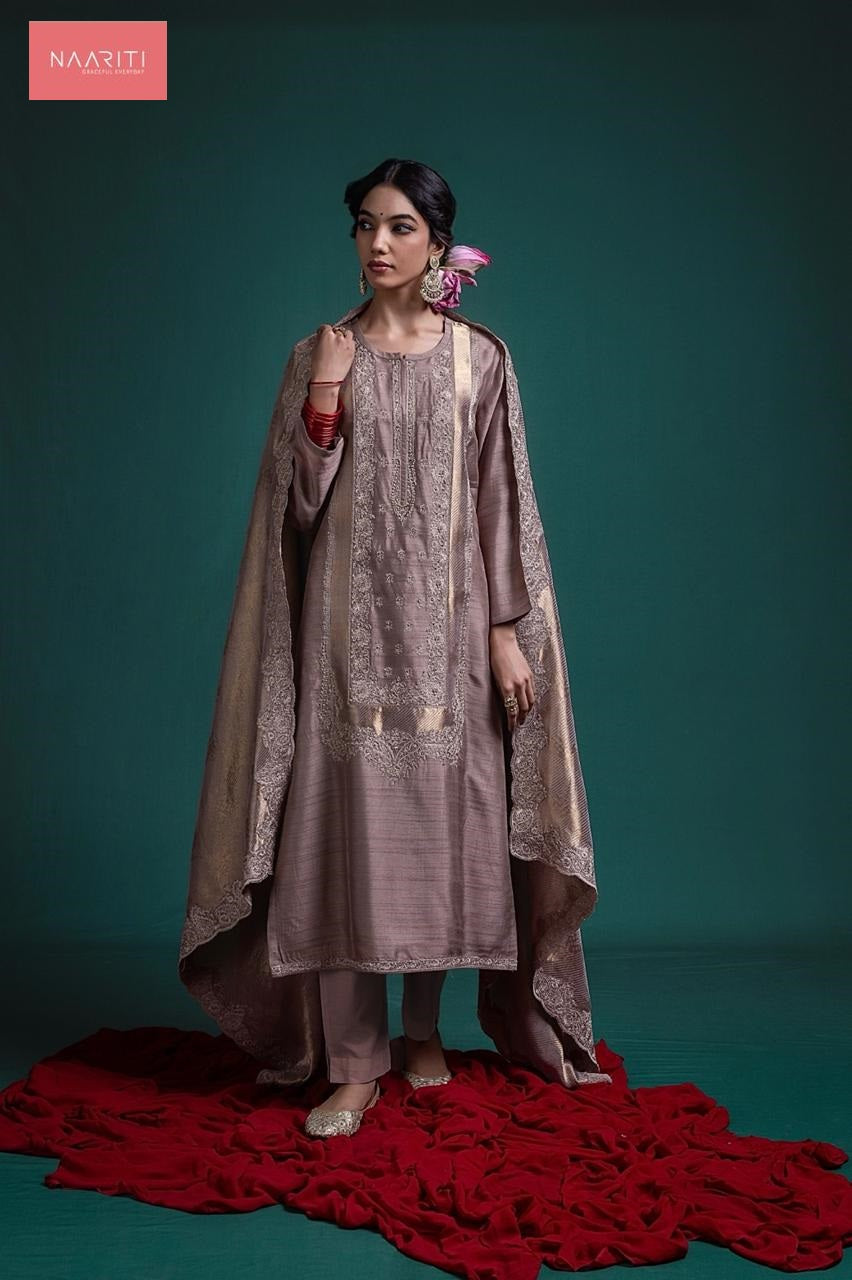 Navodaya 153 Naariti Raw Silk Pant Style Suits Manufacturer