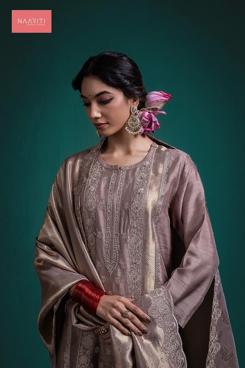 Navodaya 153 Naariti Raw Silk Pant Style Suits Manufacturer