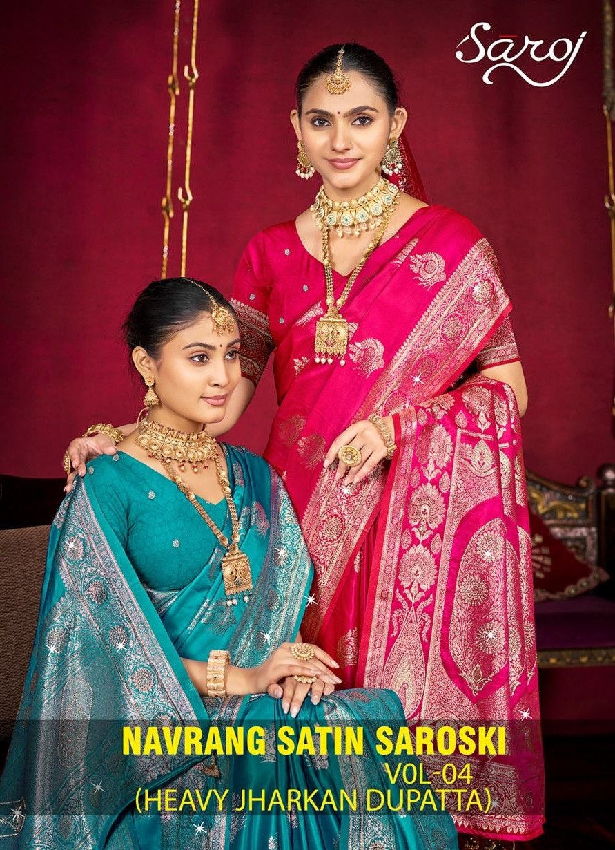 Navrang Satin Saroski Vol 4 Saroj Sarees Exporter India