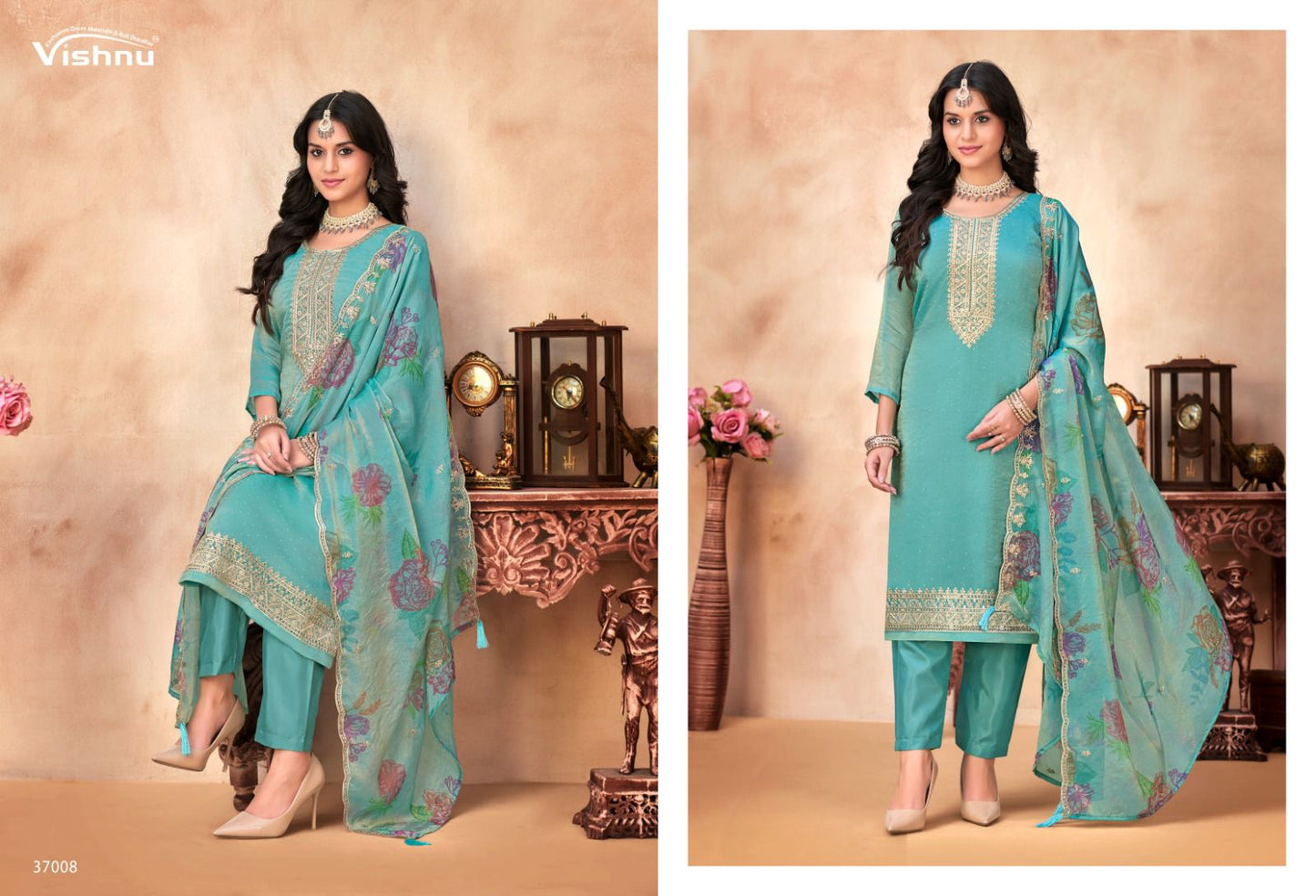 Navrang Vishnu Impex Moss Pant Style Suits Wholesaler India
