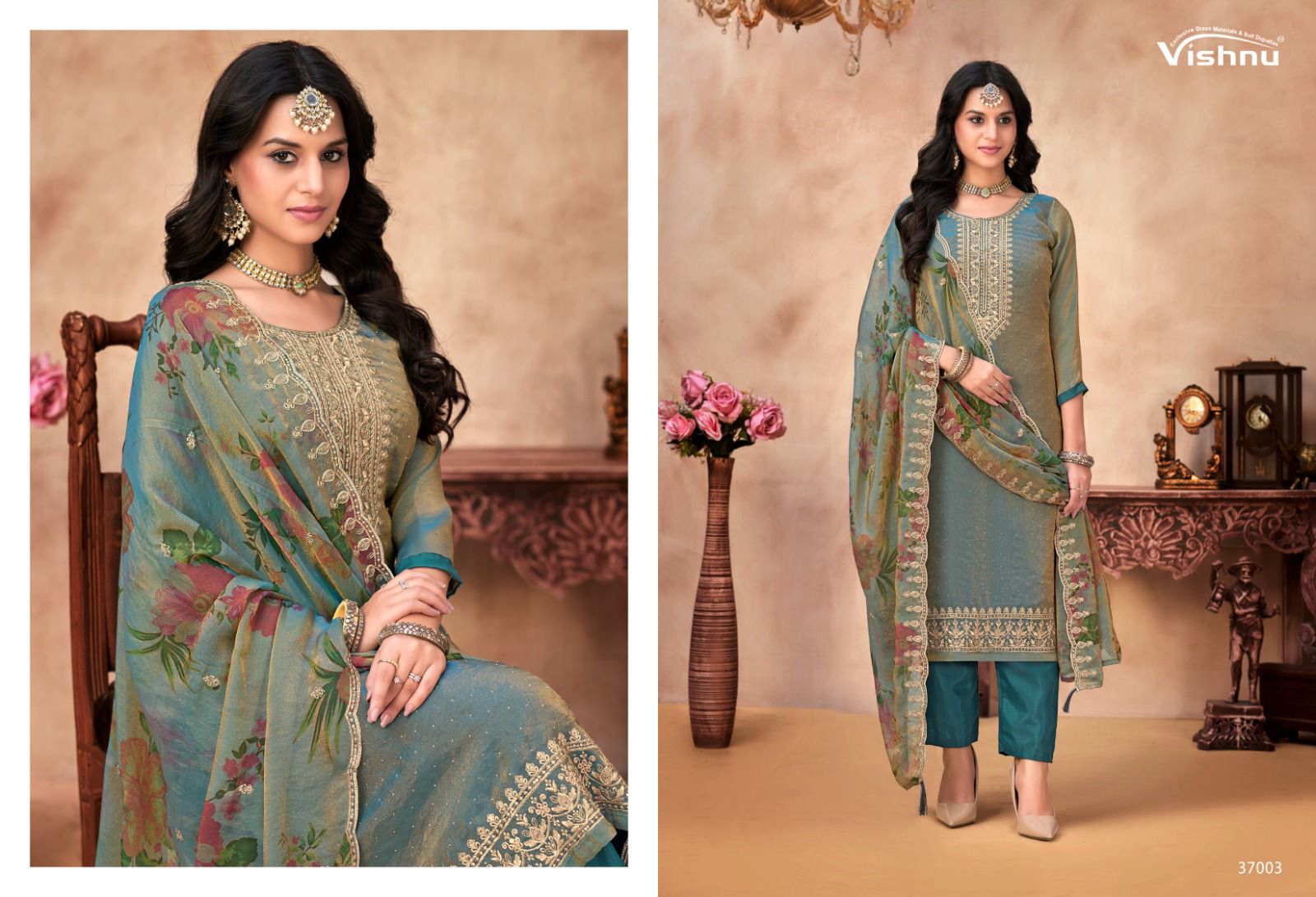 Navrang Vishnu Impex Moss Pant Style Suits Wholesaler India