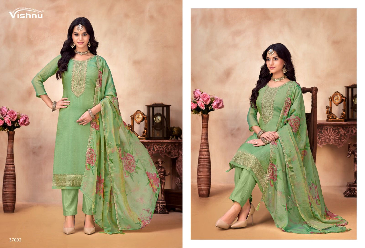 Navrang Vishnu Impex Moss Pant Style Suits Wholesaler India