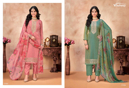 Navrang Vishnu Impex Moss Pant Style Suits Wholesaler India