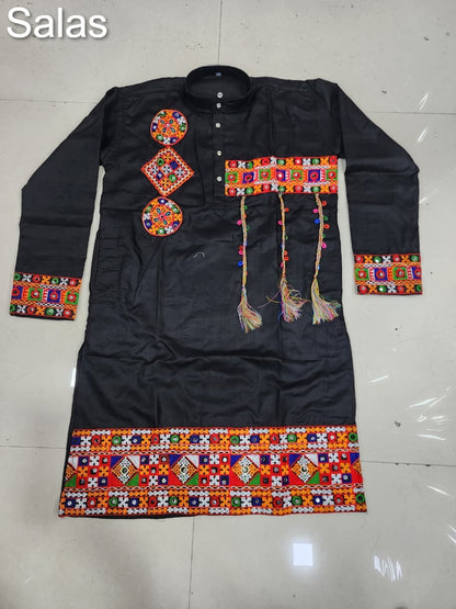 Navratri Special Gamthi Work Salas Cotton Mens Kurta Exporter Gujarat