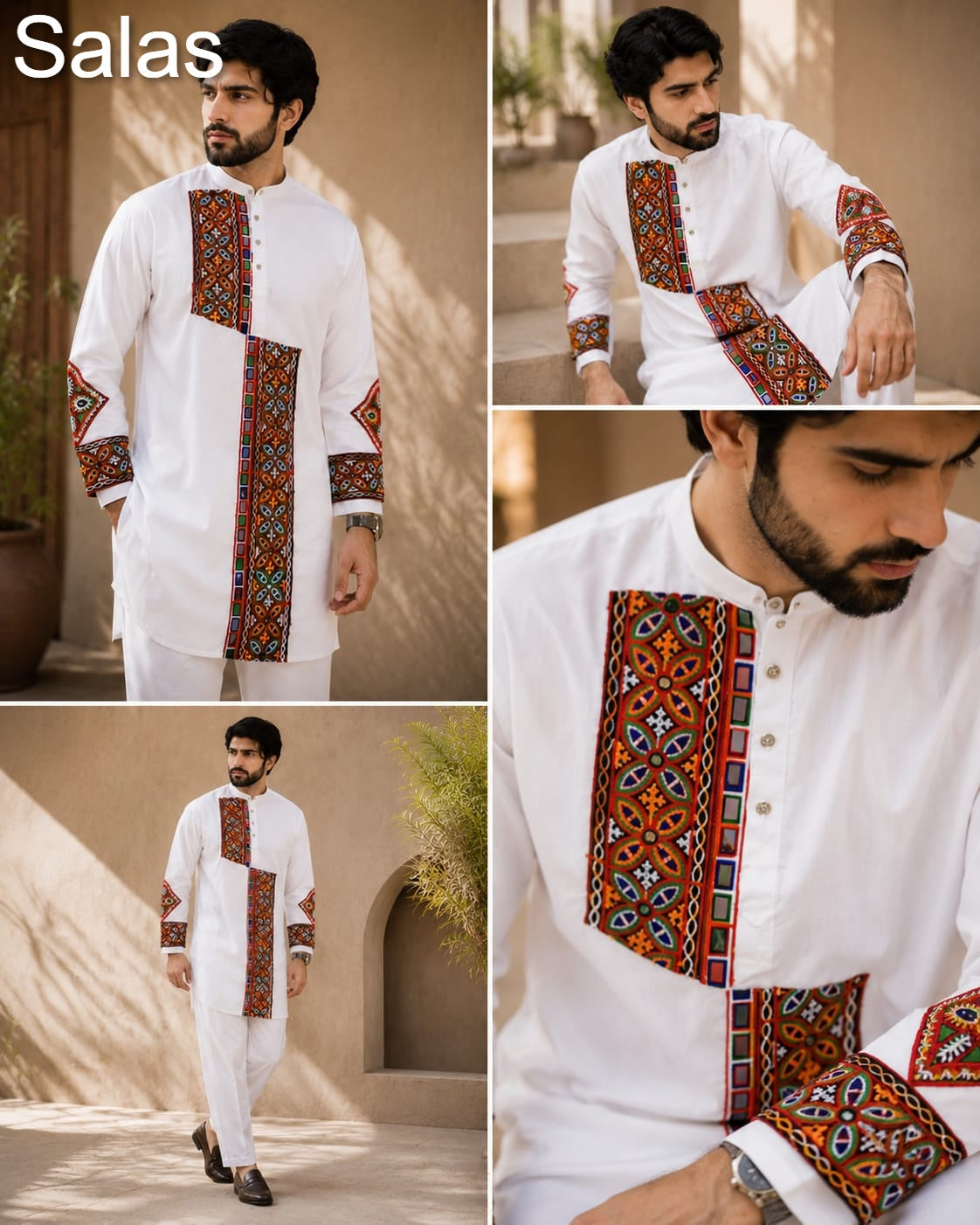 Navratri Special Gamthi Work Salas Cotton Mens Kurta Exporter Gujarat