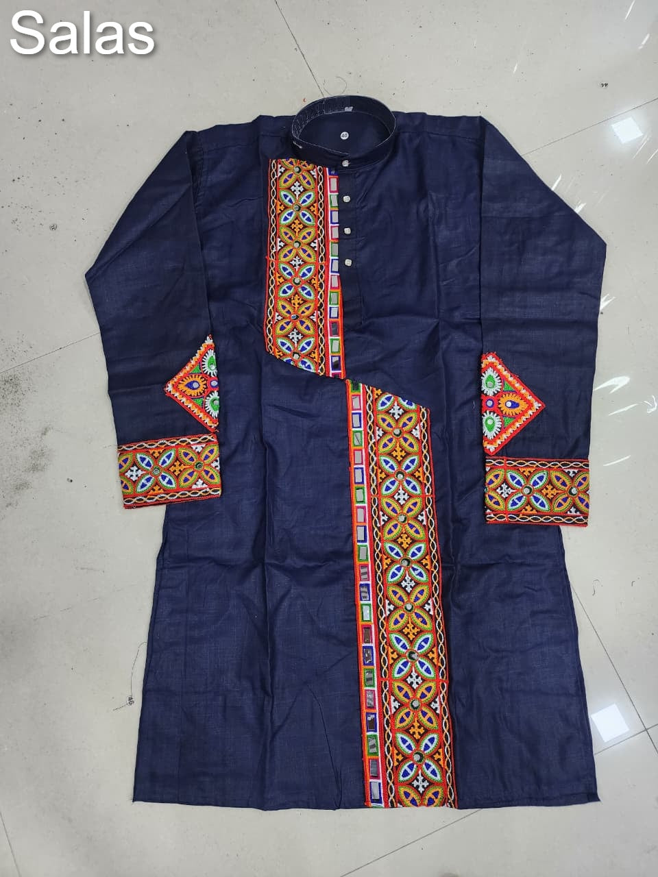 Navratri Special Gamthi Work Salas Cotton Mens Kurta Exporter Gujarat