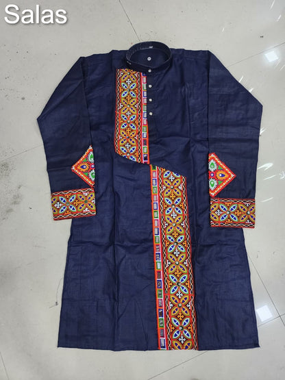 Navratri Special Gamthi Work Salas Cotton Mens Kurta Exporter Gujarat