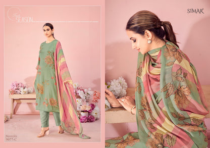 Navrohi Simar Pure Viscose Muslin Pant Style Suits Wholesale Rate