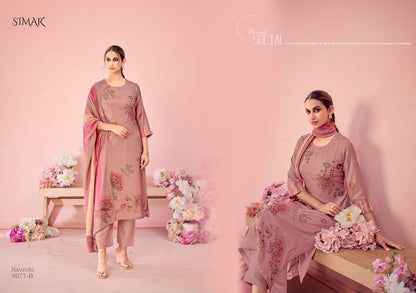 Navrohi Simar Pure Viscose Muslin Pant Style Suits Wholesale Rate