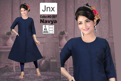 Navya 1303 Jnx Vertican Anarkali Kurtis Supplier Gujarat