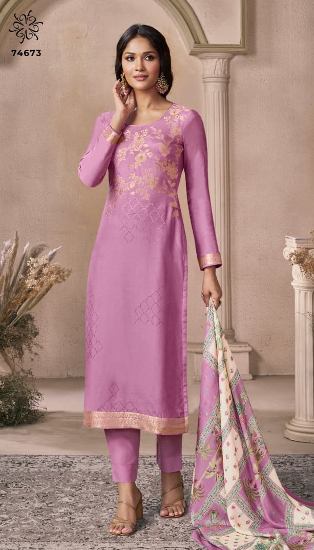 Navya 3 Kuleesh Vinay Fashion Llp Viscose Muslin Pant Style Suits Supplier India
