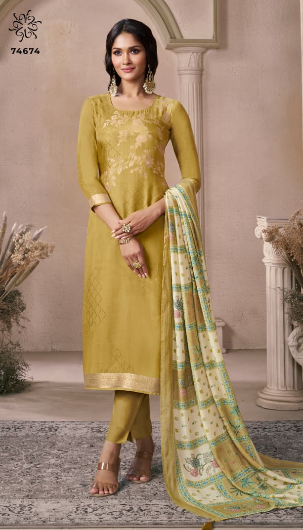 Navya 3 Kuleesh Vinay Fashion Llp Viscose Muslin Pant Style Suits Supplier India