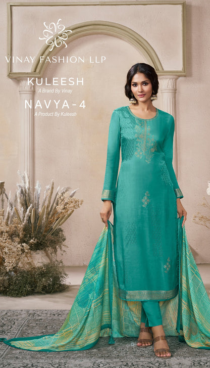 Navya 4 Kuleesh Vinay Fashion Llp Viscose Muslin Pant Style Suits Manufacturer