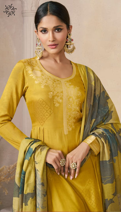 Navya 5 Kuleesh Vinay Fashion Llp Viscose Muslin Pant Style Suits Supplier India