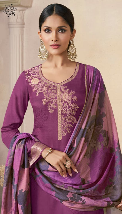 Navya 5 Kuleesh Vinay Fashion Llp Viscose Muslin Pant Style Suits Supplier India