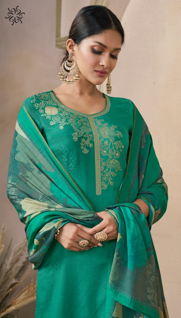 Navya 5 Kuleesh Vinay Fashion Llp Viscose Muslin Pant Style Suits Supplier India