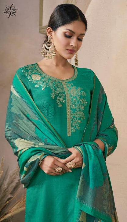 Navya 5 Kuleesh Vinay Fashion Llp Viscose Muslin Pant Style Suits Supplier India