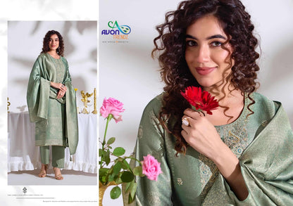 Navya Avon Trendz Silk Jacquard Pant Style Suits Wholesaler
