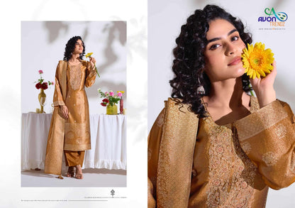 Navya Avon Trendz Silk Jacquard Pant Style Suits Wholesaler