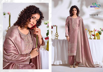 Navya Avon Trendz Silk Jacquard Pant Style Suits Wholesaler