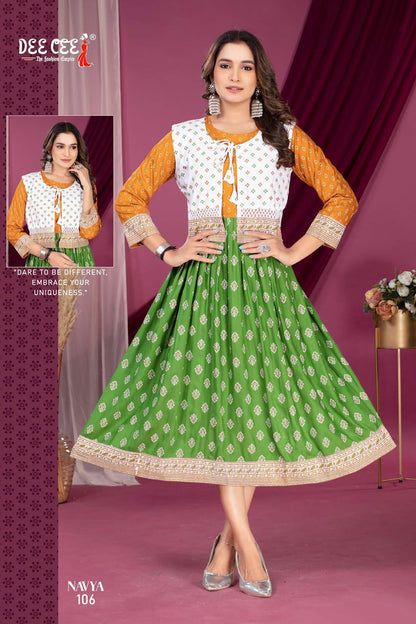 Navya Deecee Rayon Kurti Jacket Set Supplier