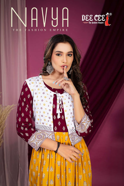 Navya Deecee Rayon Kurti Jacket Set Supplier