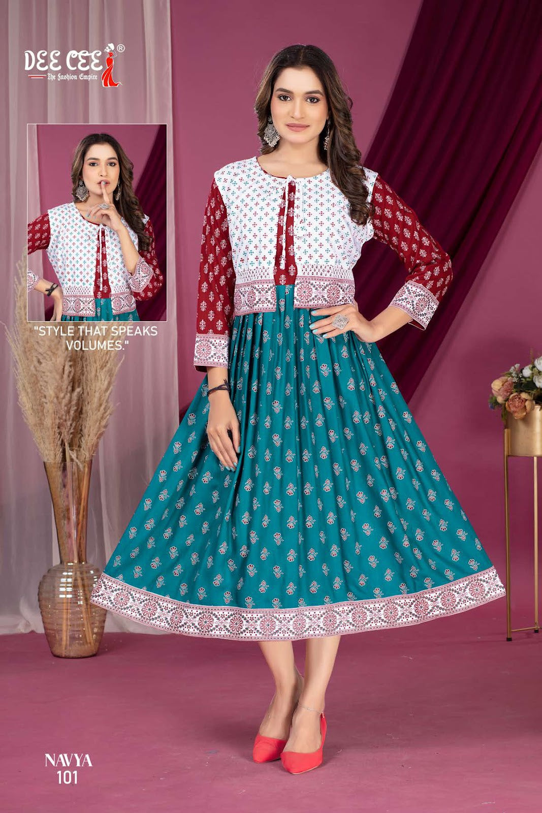 Navya Deecee Rayon Kurti Jacket Set Supplier