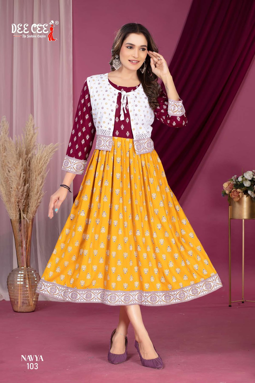 Navya Deecee Rayon Kurti Jacket Set Supplier
