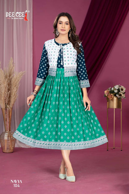 Navya Deecee Rayon Kurti Jacket Set Supplier