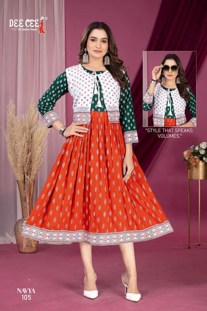 Navya Deecee Rayon Kurti Jacket Set Supplier