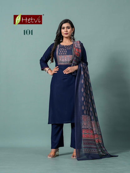 Navya Hetvi Reyon Readymade Pant Style Suits Manufacturer Gujarat