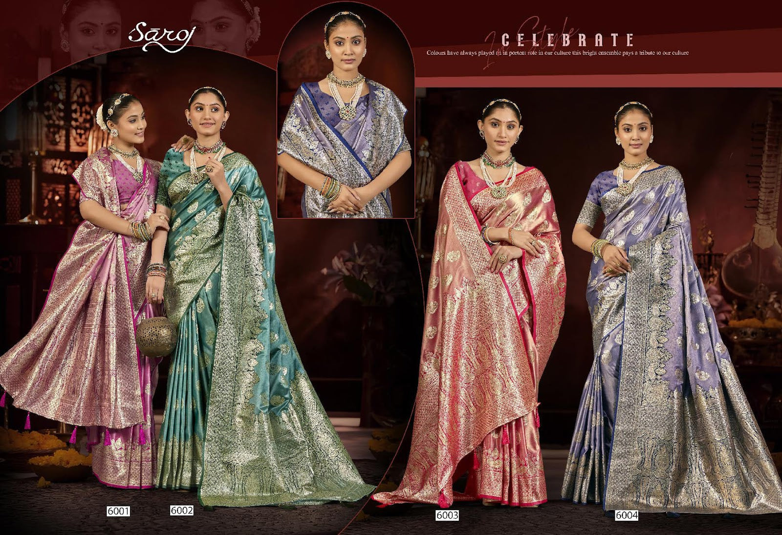Navya Satin Saroski Vol 6 Saroj Sarees Manufacturer Ahmedabad