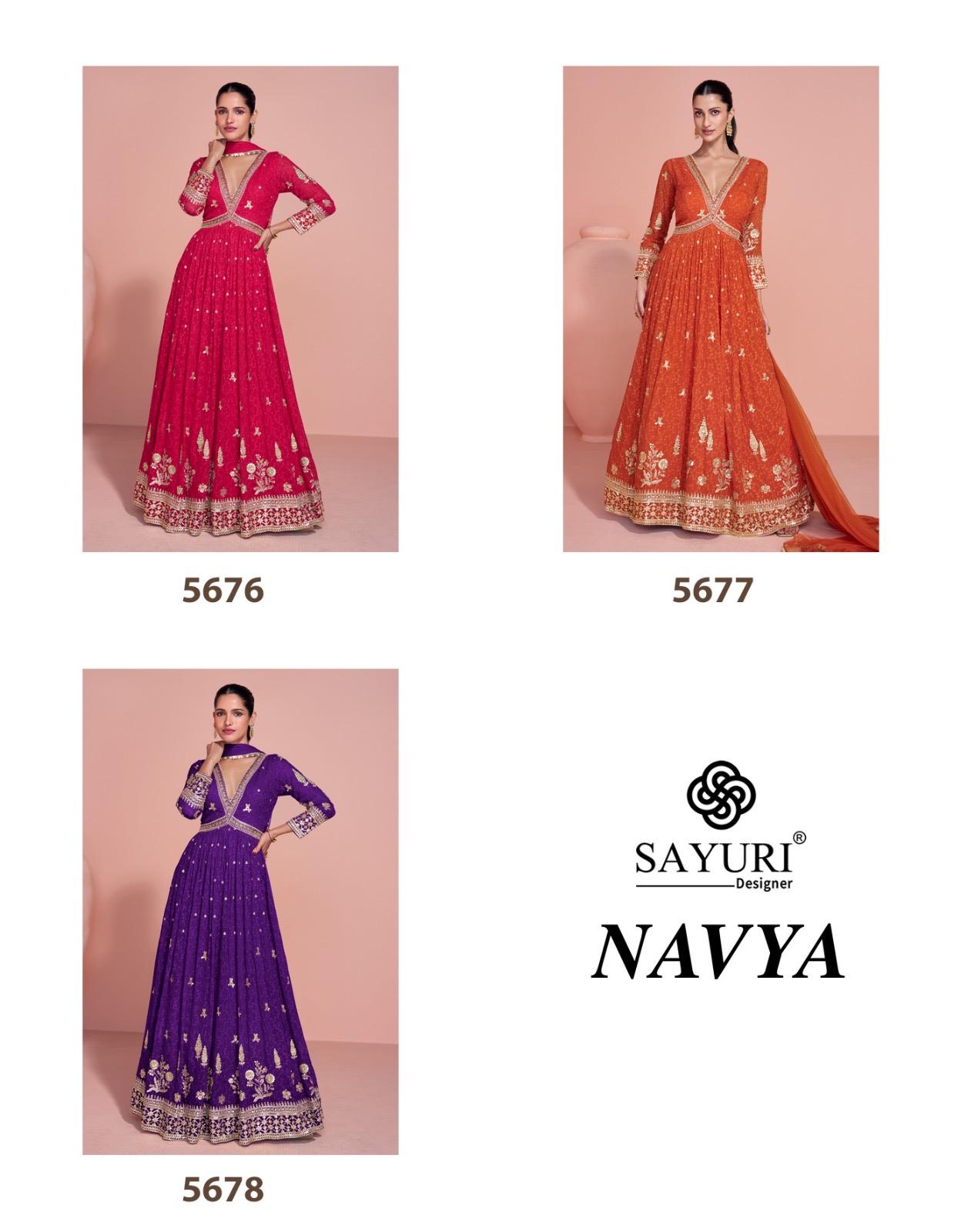 Navya Sayuri Gown Dupatta Set Manufacturer Ahmedabad