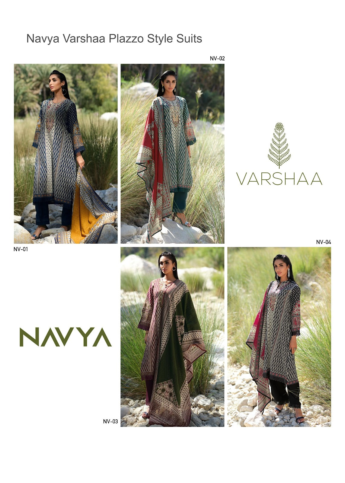 Navya Varshaa Cotton Plazzo Style Suits Wholesaler