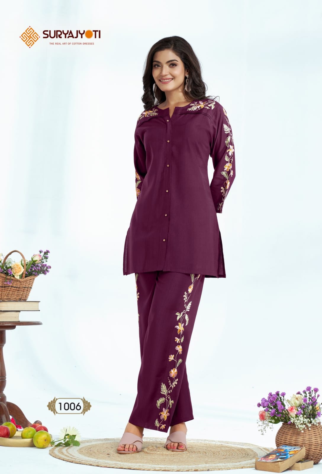 Navya Vol 1 Suryajyoti Vertigan Co Ord Set Supplier Gujarat
