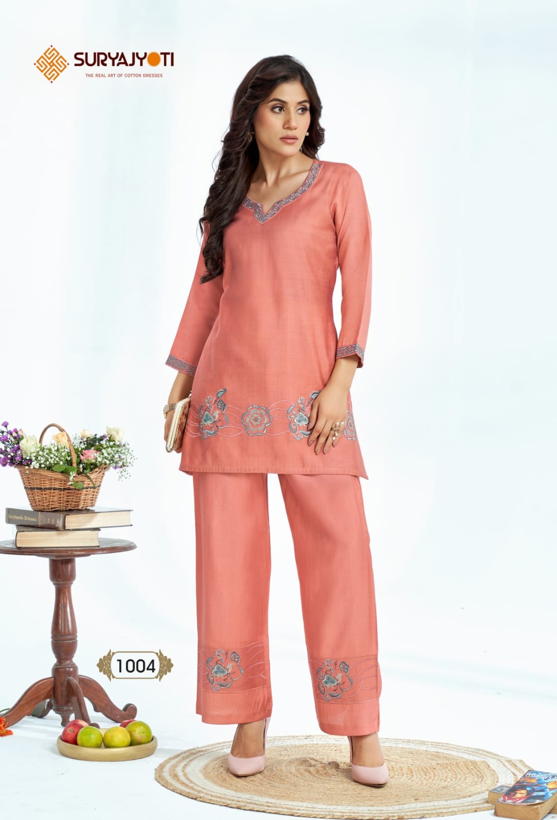 Navya Vol 1 Suryajyoti Vertigan Co Ord Set Supplier Gujarat