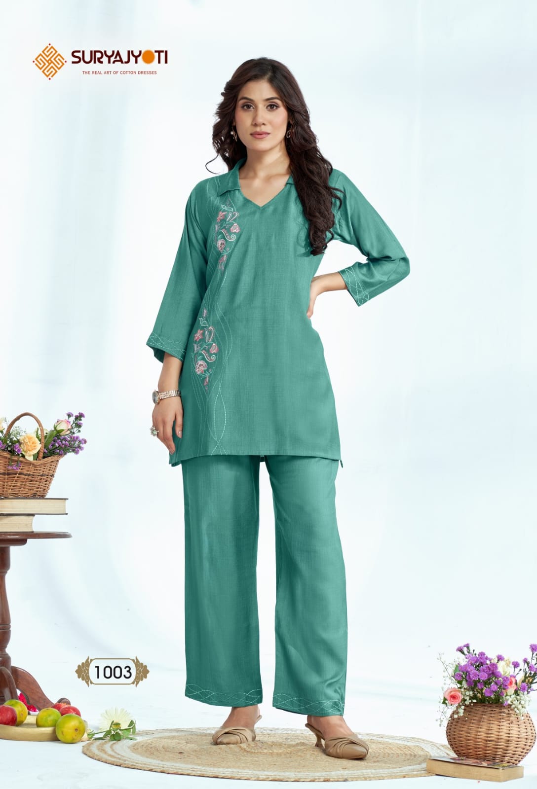 Navya Vol 1 Suryajyoti Vertigan Co Ord Set Supplier Gujarat