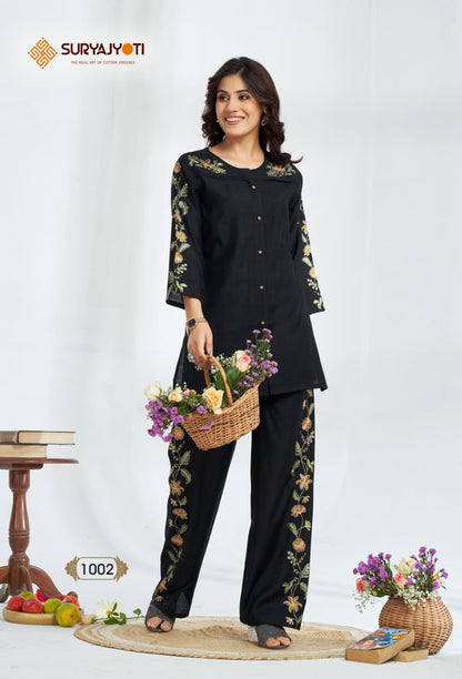 Navya Vol 1 Suryajyoti Vertigan Co Ord Set Supplier Gujarat