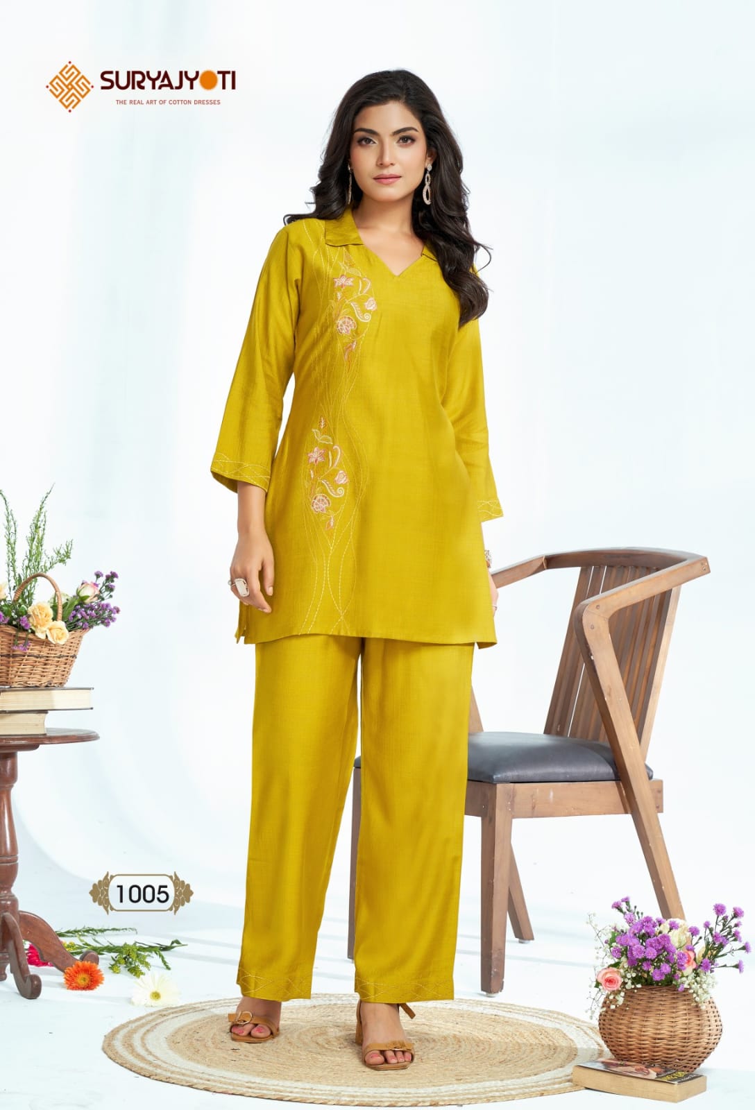 Navya Vol 1 Suryajyoti Vertigan Co Ord Set Supplier Gujarat