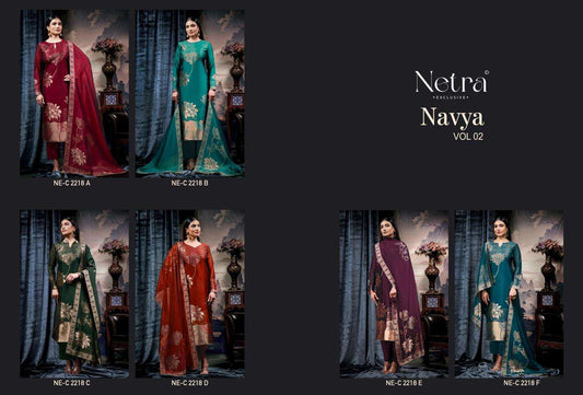 Navya Vol 2 Netra Woven Silk Pant Style Suits Manufacturer