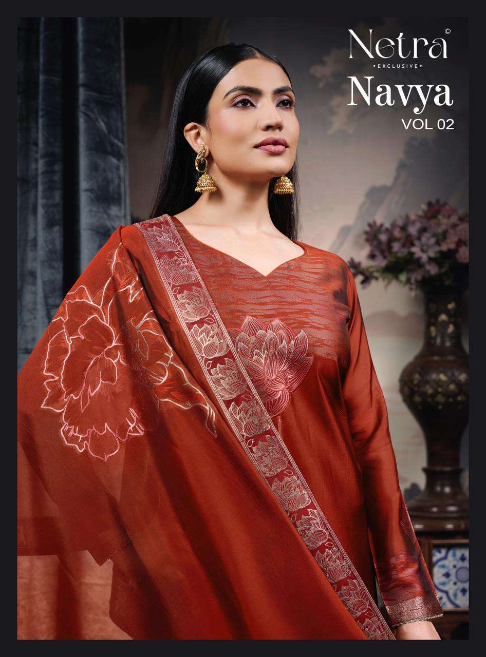 Navya Vol 2 Netra Woven Silk Pant Style Suits Manufacturer